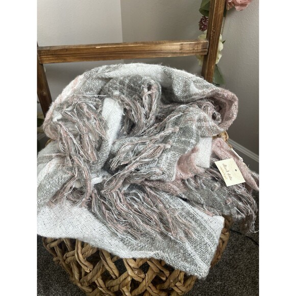 Altard State Plaid Fringe Scarf - Soft Cozy Wrap Shawl NWT - Picture 4 of 6